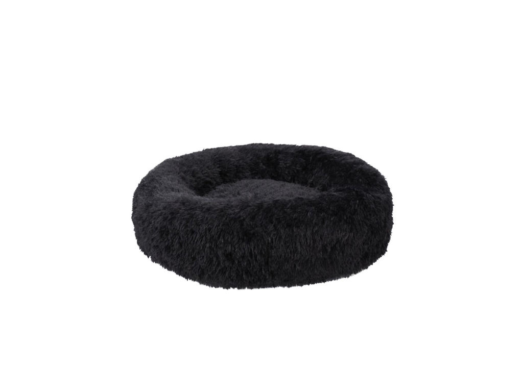 Fluffy hundeseng M, sort 76,5x76,5cm