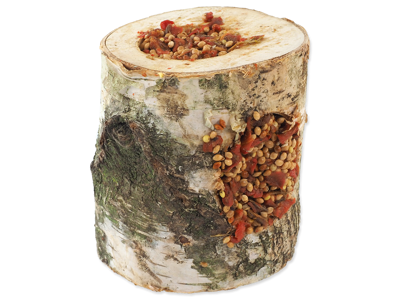 Natur Land NIBBLE Trærulle med Gulerod 150 g – Snack & Tyggelegetøj til Kaniner og Gnavere