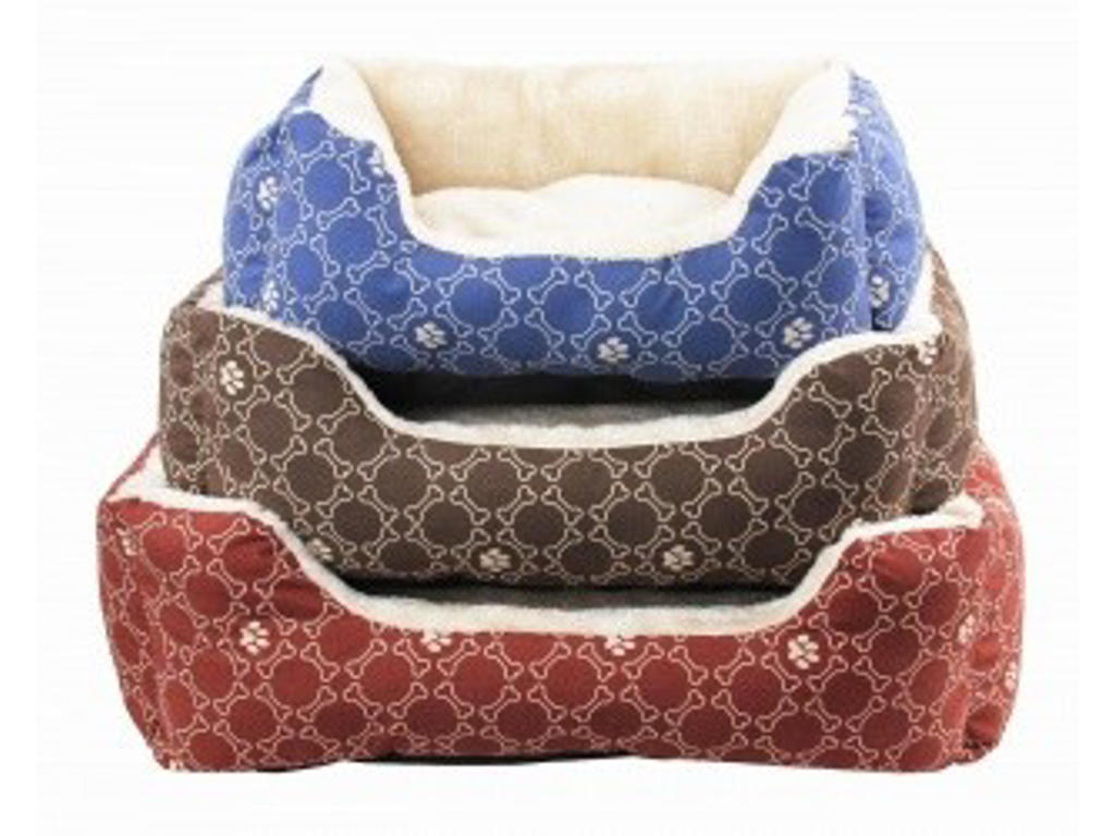 Square dog bed brun M