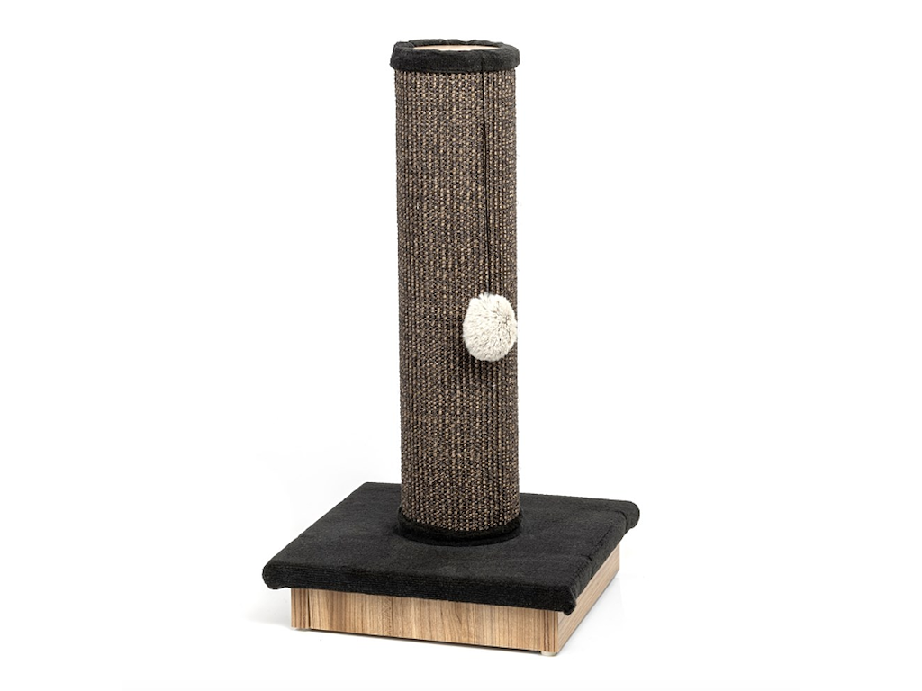 Kradsetræ Ecomfy Basic 59 cm – Sort/Træ med Sisalsøjle og Legebold