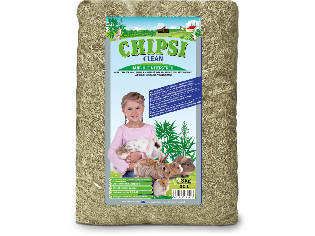 Chipsi clean hampstrøelse 3kg
