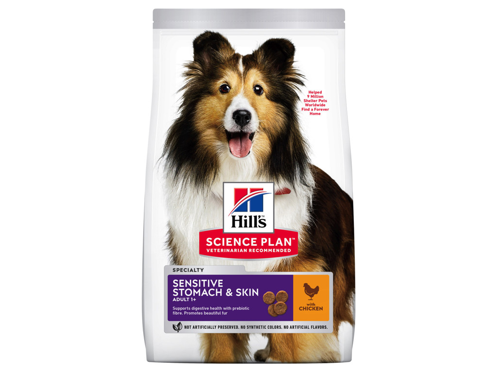 Hills sensitive stomach skin hundefoder 12 kg
