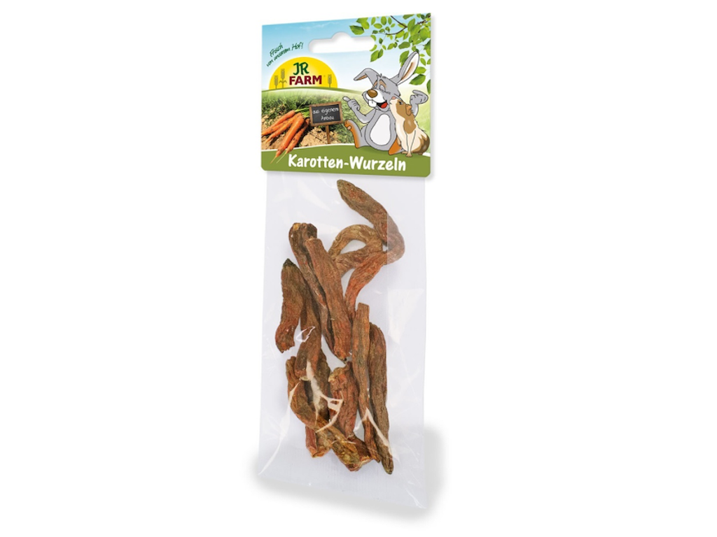 JR Farm Gulerodsrødder 50 g – Naturlig Snack til Dværgkaniner og Gnavere
