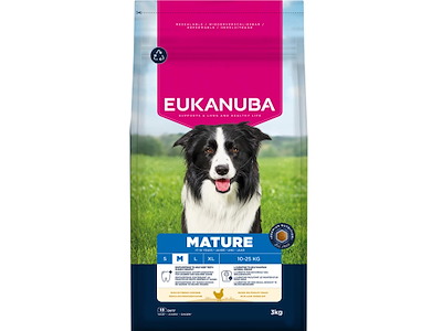 Eukanuba Mature Medium Breed Kylling 3 kg – Hundefoder til Modne Hunde 7-10 År
