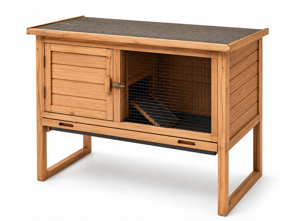 SunnyPet Udendørs Kaninbur 95,5 x 63 x 185 cm – Højt Kaninbur til Kaniner og Smådyr