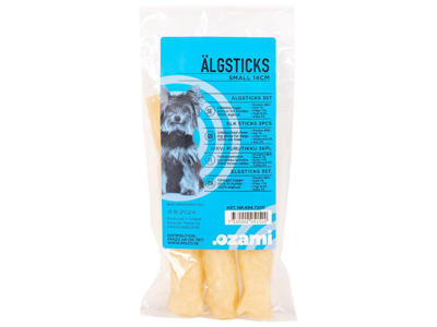 Tyggerulle Elg S 14 cm 3 stk. – Naturlige Tyggepinde til Hunde