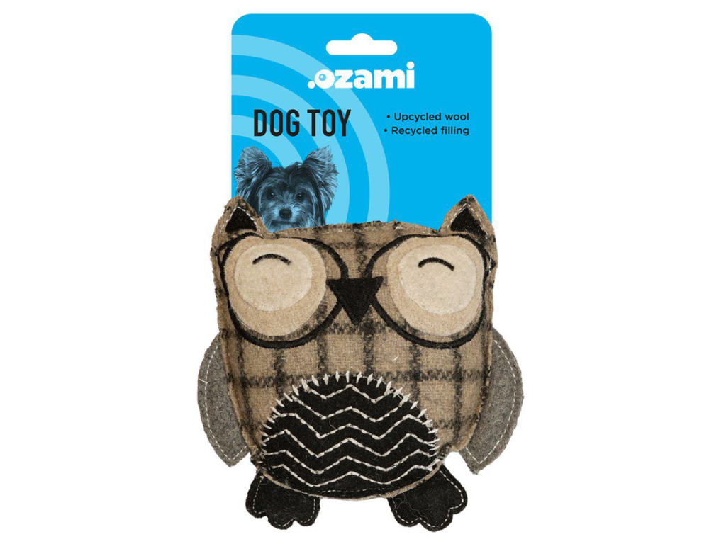 Hundelegetøj ugle L 17x14,5x4,5cm