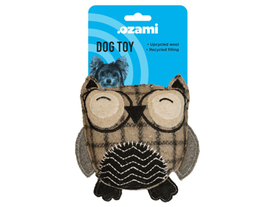 Hundelegetøj ugle L 17x14,5x4,5cm