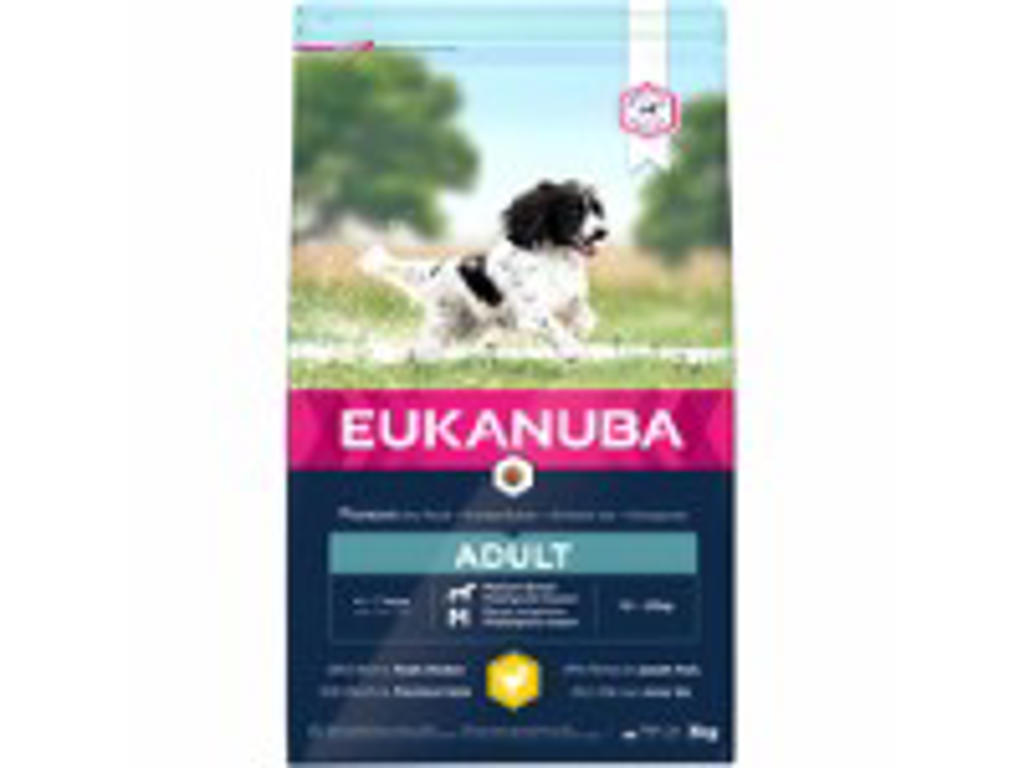 EUKANUBA Adult Medium Breed Kylling 3 kg – Tørfoder til mellemstore voksne hunde