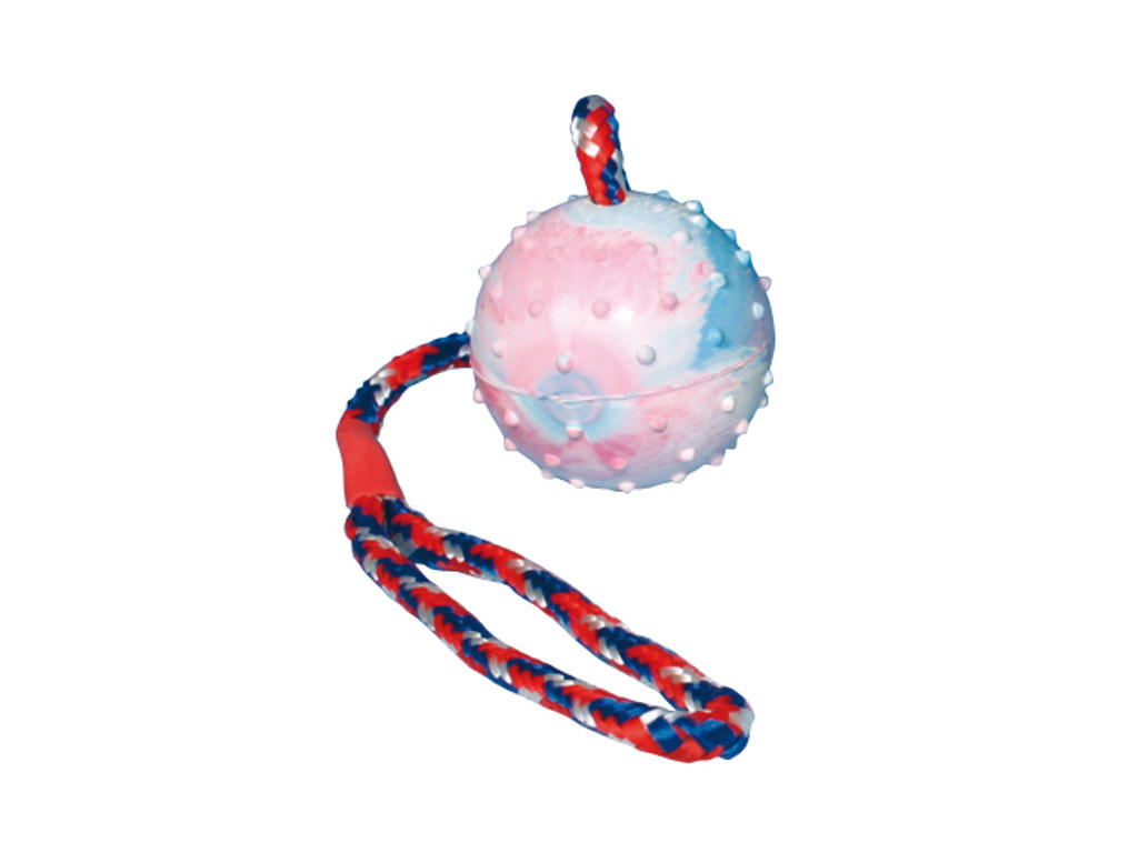 Gummibold på snor ø6cm