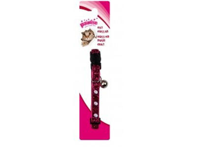 Kattehalsbånd rosa/sten