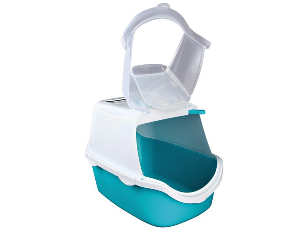 Vico Easy Clean cat litter tray, 40 × 40 × 56 cm, aquamarine