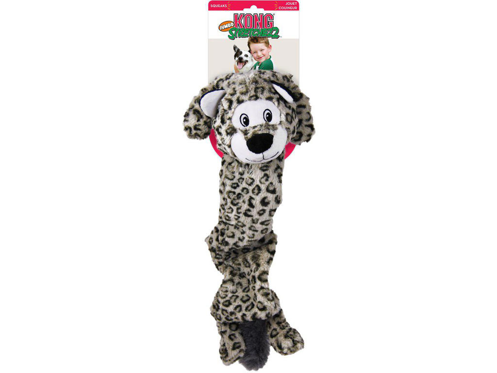 KONG STRECHEZZ JUMBO SNOW LEOPARD XL 10x30x58CM
