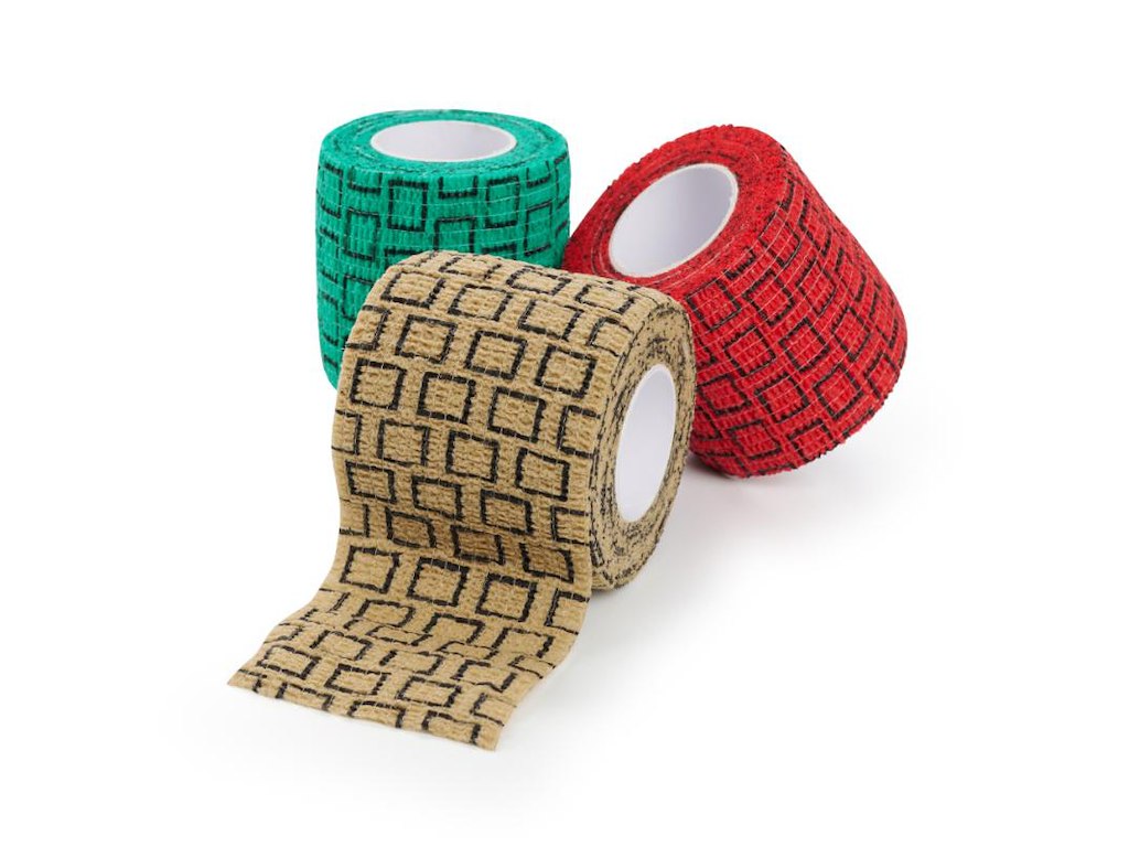 KRUUSE SafeVet Bandage 5 cm x 4,5 m – Mix af 3 Farver, 10 stk.