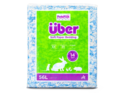 ÜBER Papirstrøelse 56 L Blå/Hvid