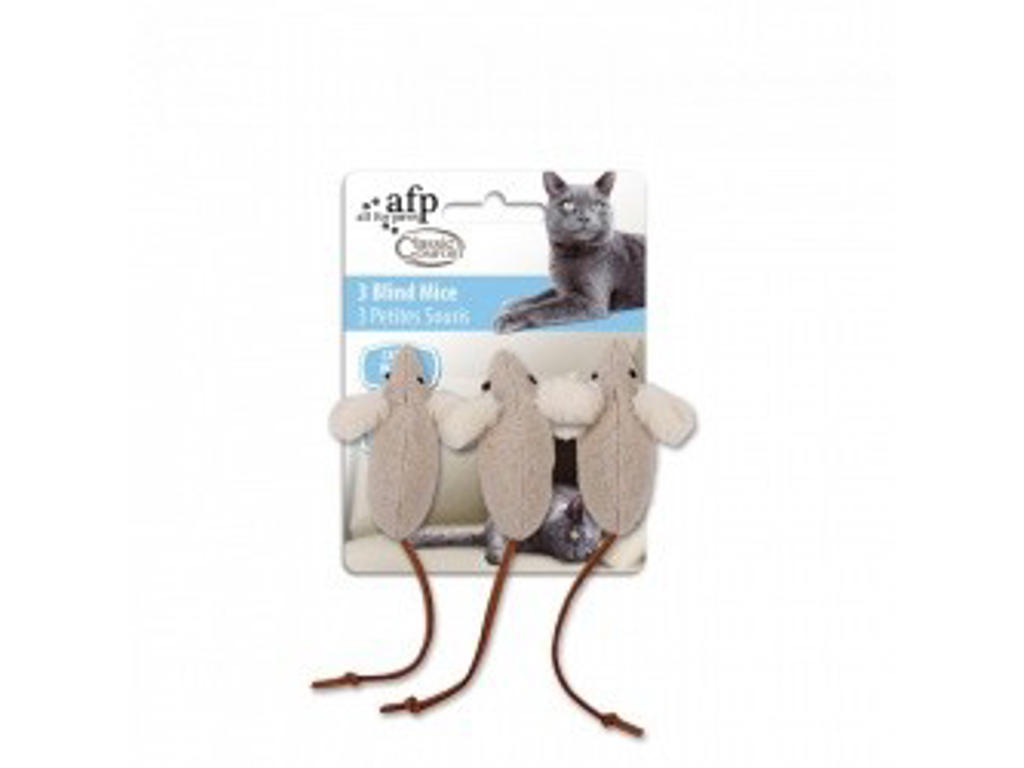 Tøjmus 3 stk m. Catnip