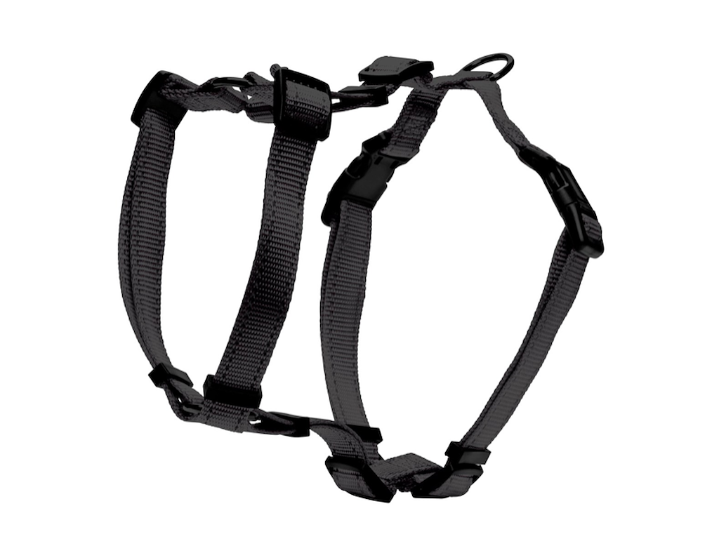 Dogman Iris H-Sele Sort XL/XXL – Justerbar Hundesele i Nylon med Refleks