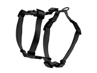 Dogman Iris H-Sele Sort XL/XXL – Justerbar Hundesele i Nylon med Refleks