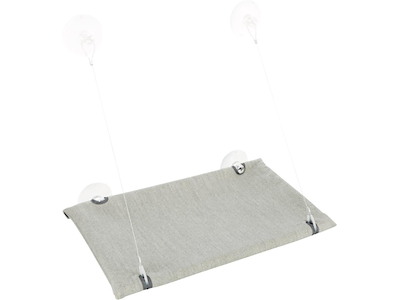 Vinduesplatform til Kat – Velour Hængekøje 50 × 30 cm – Grå