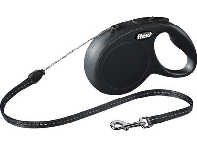 flexi New Classic snor S, 8M, 12KG, sort