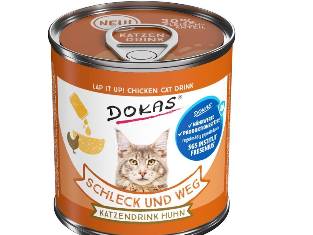 Dokas Drik til Kat med Kylling 100 g – Flydende Kattesnack med Højt Kødindhold