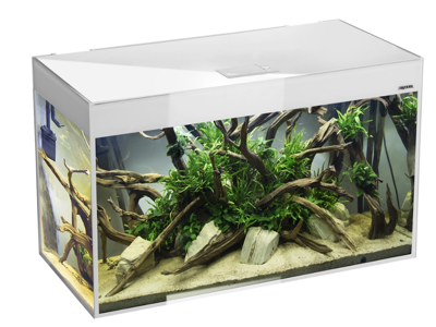Glossy 100 Akvarie 100x40x63 Hvid 215 Ltr