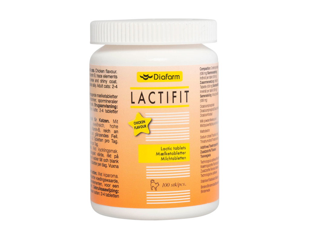 DIAFARM LACTIFIT MÆLKETABLETTER 100 TABL TIL KAT