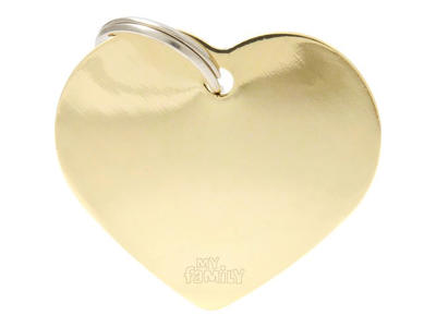 MY FAMILY GOLD BIG HEART 3,5 X 3 CM