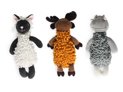 TREASURE BOX FLUFFY ANIMALS 16 stk