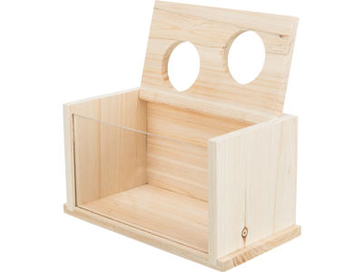 Sand bad, mus/hamster, træ, 20 x 12 x 12 cm