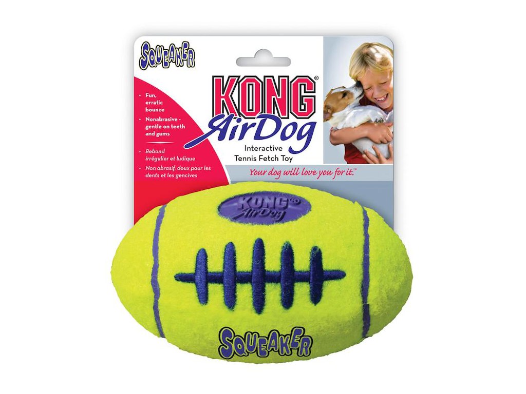 KONG AirDog Squeaker Football 
tennisbold, M,