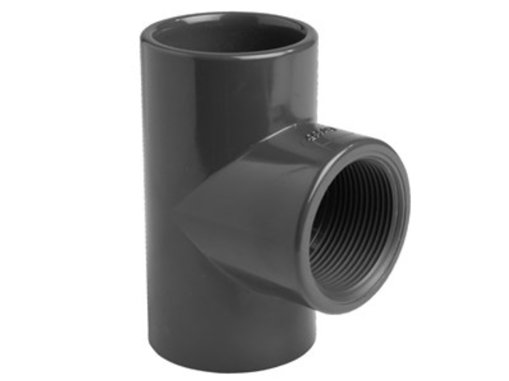 PVC T-STYKKE 25mm x3/4" (INDV.GEVIND)