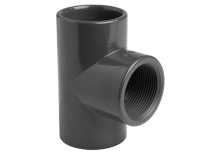 PVC T-STYKKE 25mm x3/4" (INDV.GEVIND)