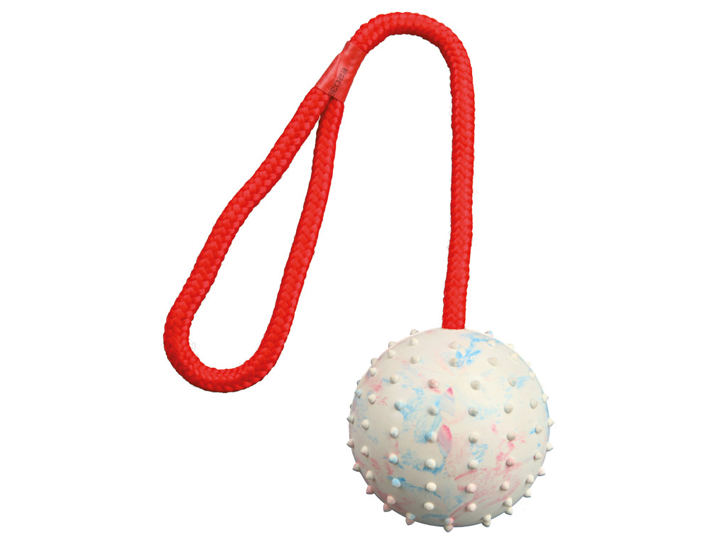 Gummibold på snor ø7cm
