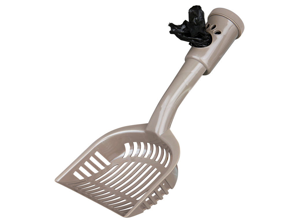 Litter scoop med hømhøm poser, M: 38 cm