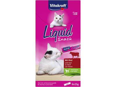 Vitakraft Liquid Snack m. okse og kattegræs