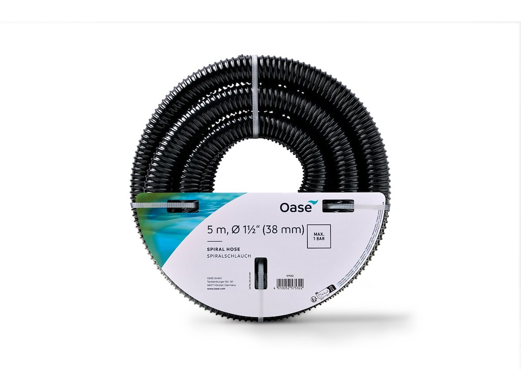 Oase Spiralslange Sort 1 1/2" – 5 m