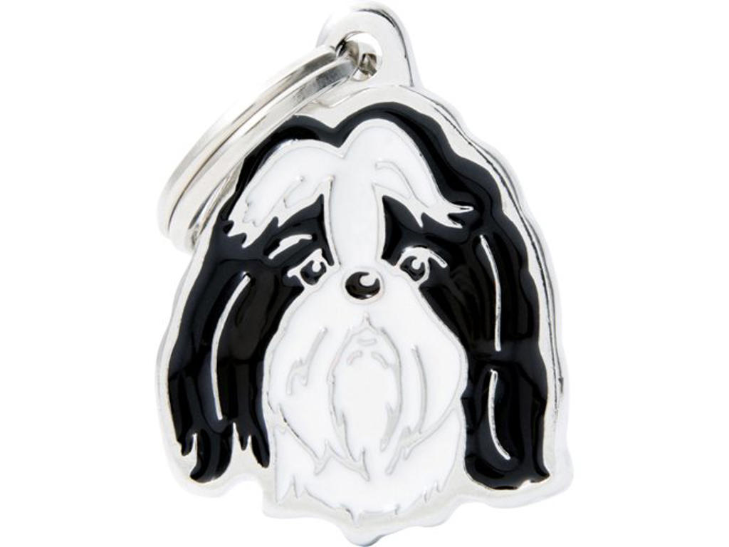 MY FAMILY BLACK AND WHITE SHIH TZU 2 X 2,5 CM