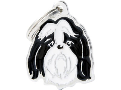MY FAMILY BLACK AND WHITE SHIH TZU 2 X 2,5 CM