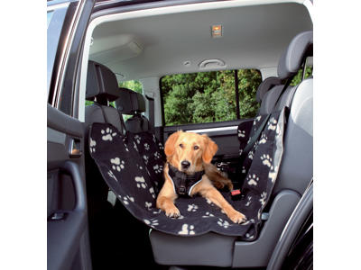 Bilsædetæppe, 1.40 × 1.45 m, sort/beige