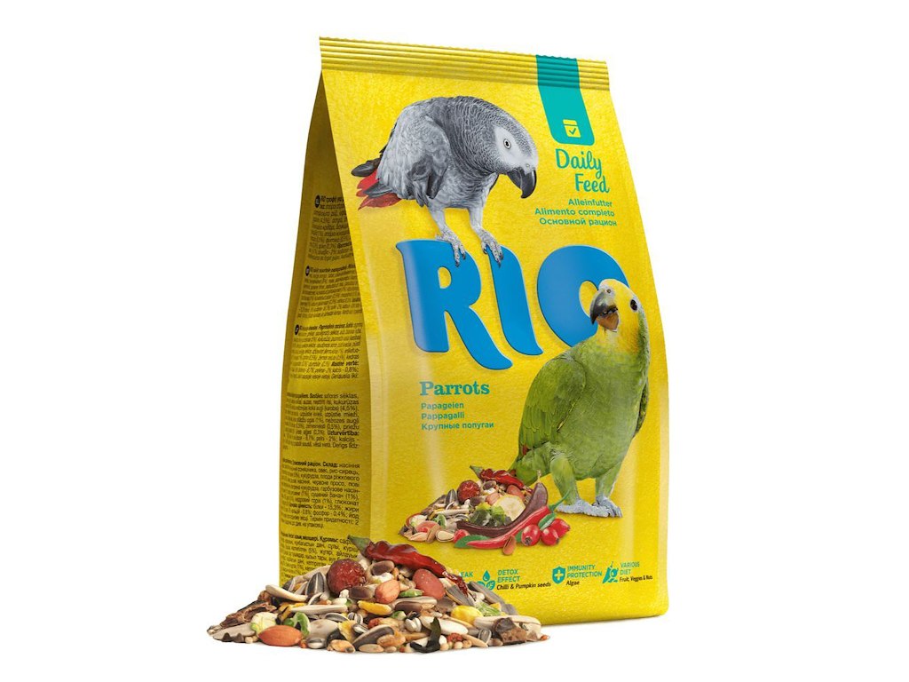 RIO Papegøjefoder 1 kg – Dagligt Foder til Papegøjer