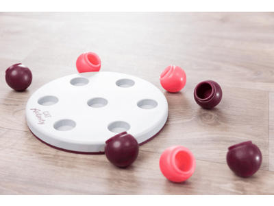 Cat Activity Solitaire, ø 20 cm, hvid/blå