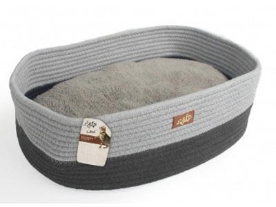 Lam-Weaved Cat bed grå