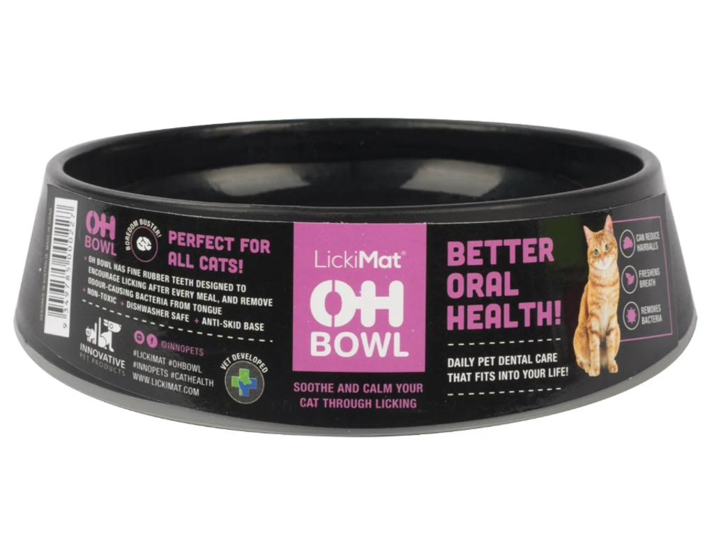 LICKIMAT OH BOWL KAT SORT Ø15X4,6CM