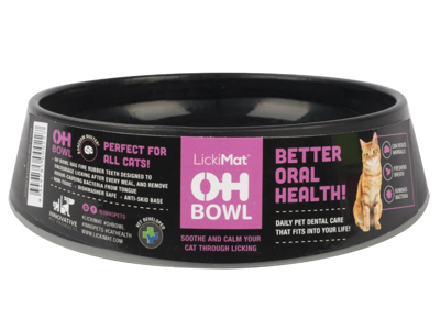 LICKIMAT OH BOWL KAT SORT Ø15X4,6CM
