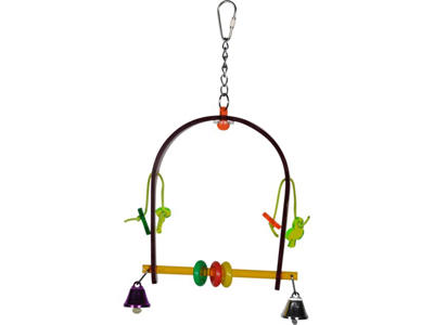 Bird Toy plexi Swing multi color 26cm