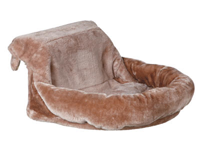 Hyggesæk for radiatorer, plys, 46 × 11 × 33 cm, brun