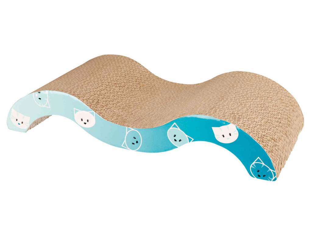 Mimi scratching wave, 50 × 9 × 23 cm, turquoise