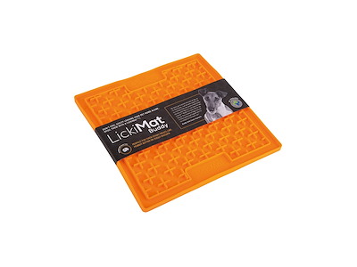 LickiMat Buddy Large Orange 28 cm – Slikkemåtte til Hund