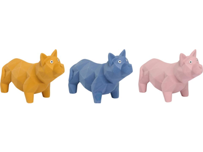 Latexgris i geometrisk design 17 cm 